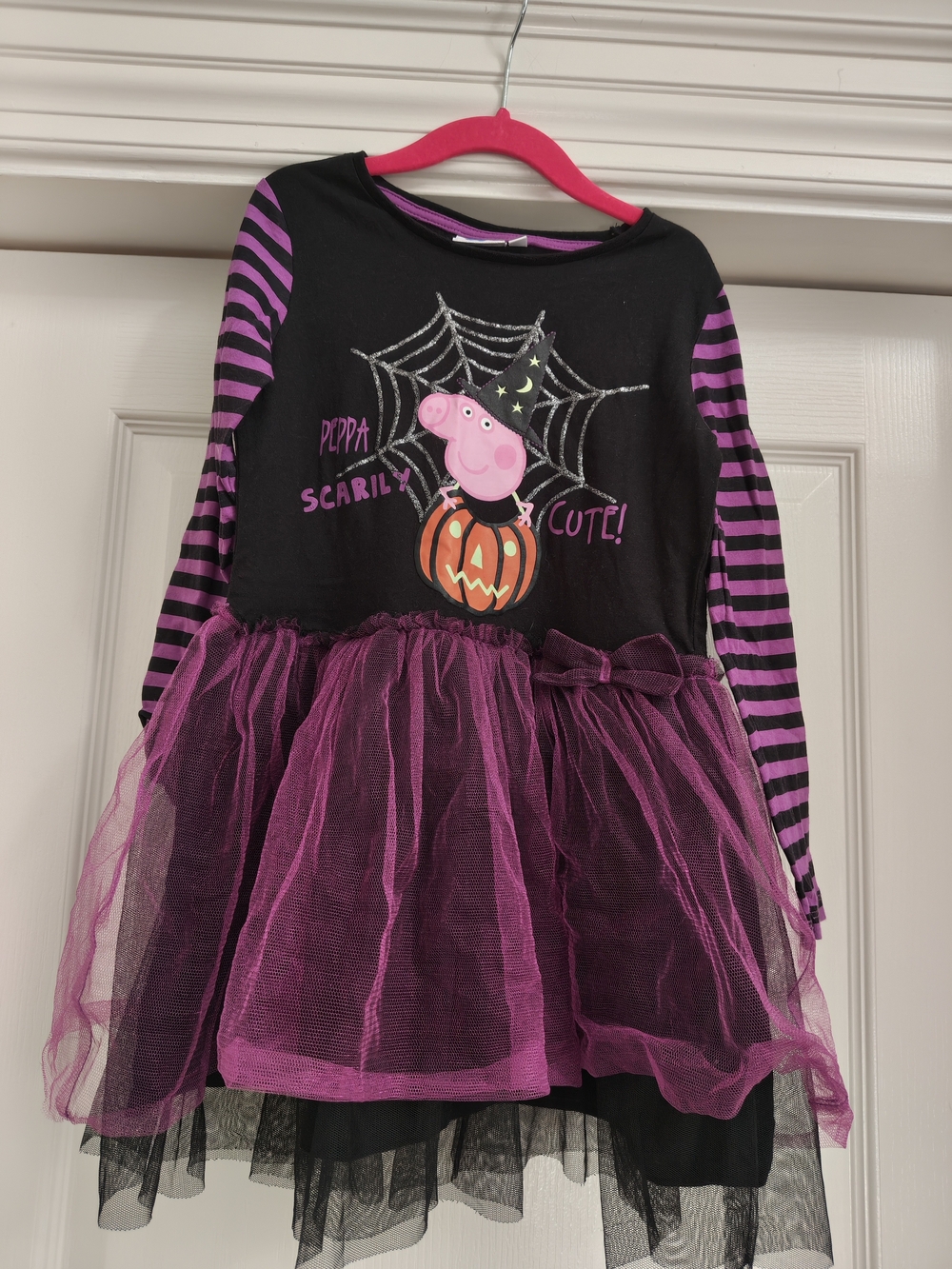 Peppa Pig Black & Purple Halloween Tutu Dress